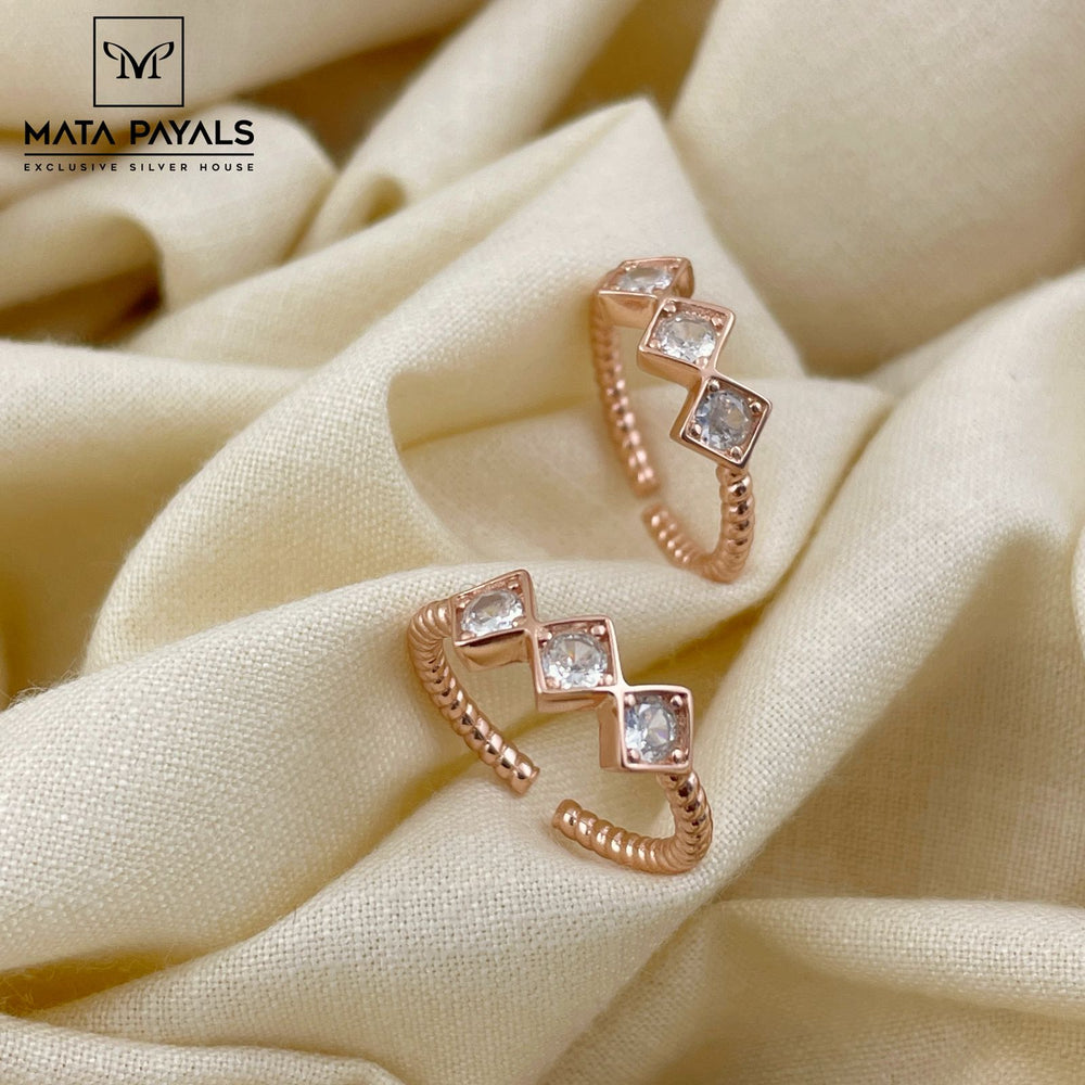 Stylish Rose Gold Toe Ring