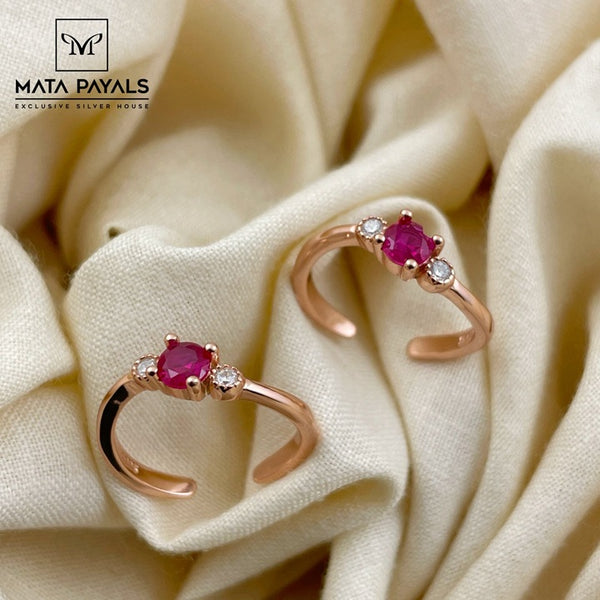 Fancy Red Toe Ring