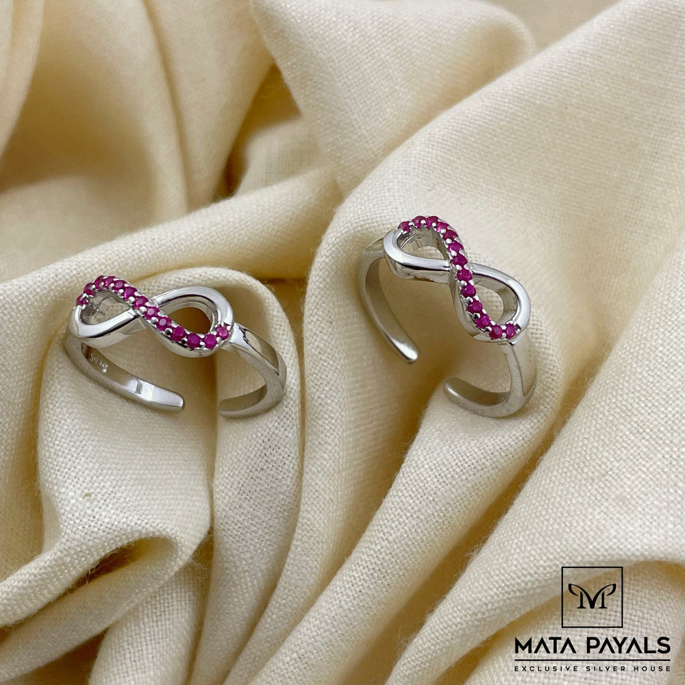 Pink Infinity Toe Ring