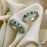 Attractive Green Stone Toe Ring