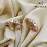 Fancy White Rose Gold Toe Ring