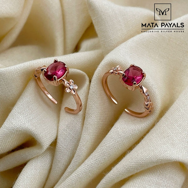 Dazzling Red Toe Ring