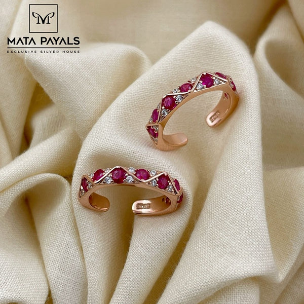 Excellent Pink Toe Ring