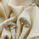 Twisted Rhodium Toe Ring