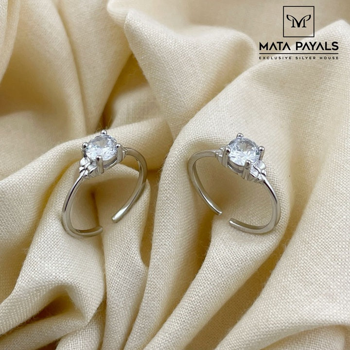 Bright Zircon Toe Ring