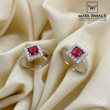 Unique Red Toe Ring