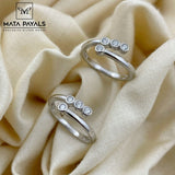 Simple White Stone Toe Ring