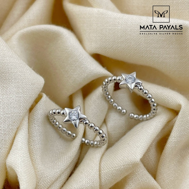 Shiny Zircon Toe Ring