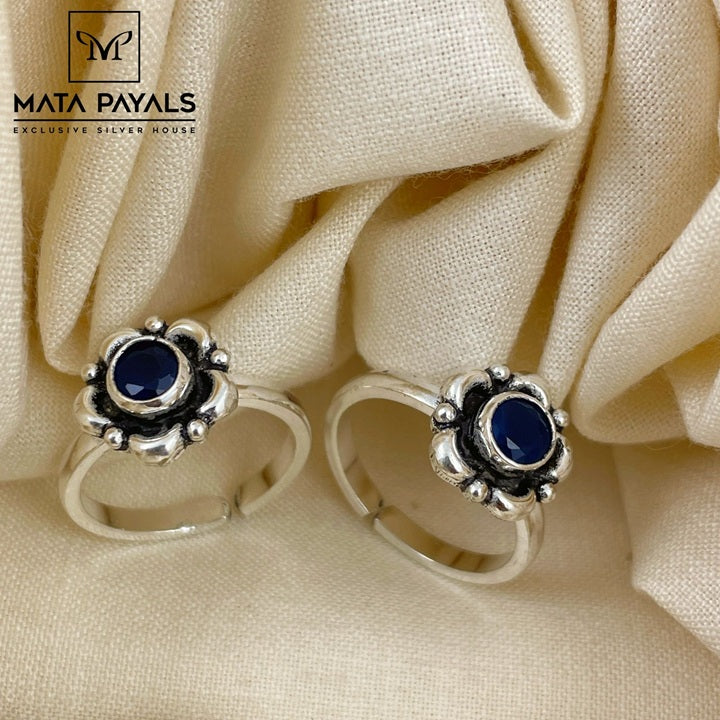 Navy Blue Toe Ring
