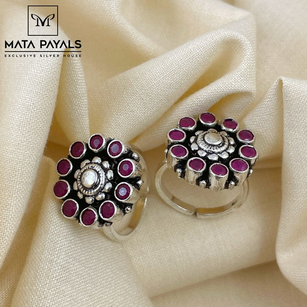 Ethnical Pink Toe Ring
