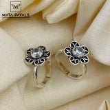 Fancy White Toe Ring