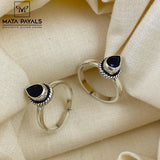 Black Stone Toe Ring