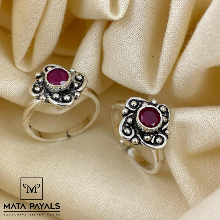 Eccentric Red Toe Ring