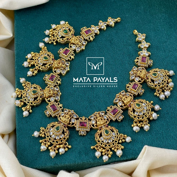 Gold Plated Majestic Lakshmi Necklace