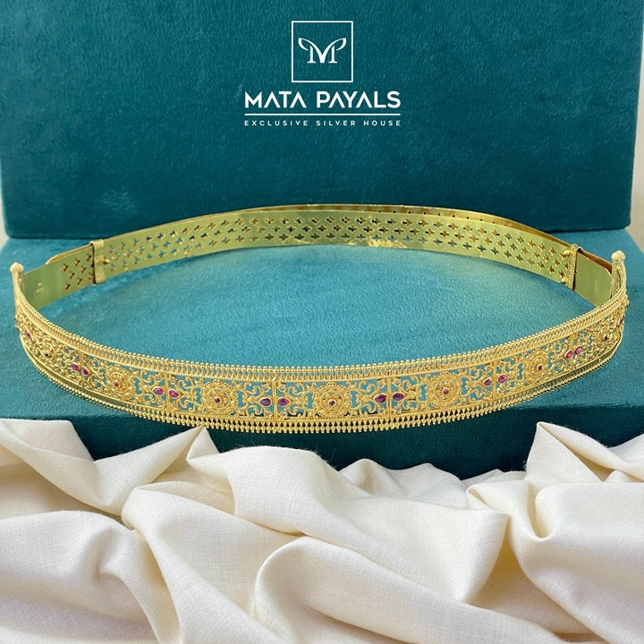 Simple Gold Polish Waist Belt