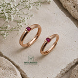 Colourful Pink Couple Ring