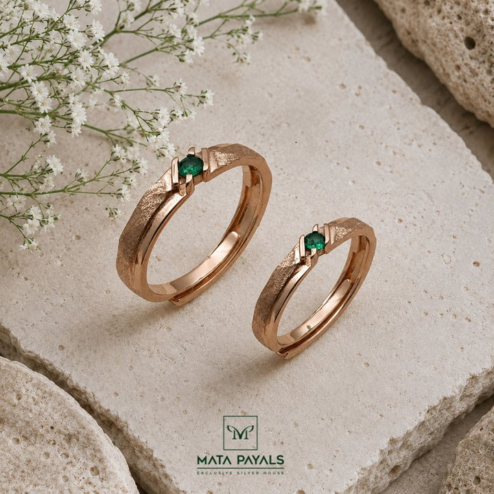 Ethnical Green Couple Ring