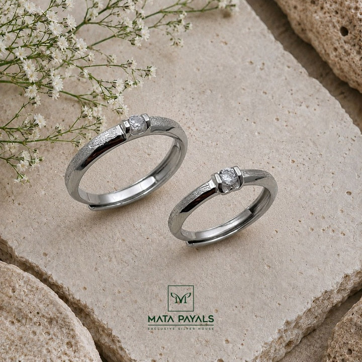 Single Zircon Couple Ring