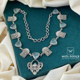 Oxidised Rajwadi Precious Necklace