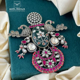 Heritage Kundan Oxidised Pendant
