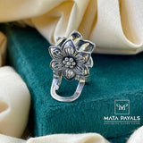 Oxidised Floral Clip