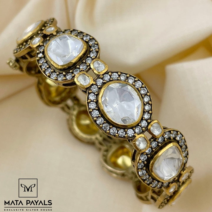 Rich Moissanite Victorian Kada
