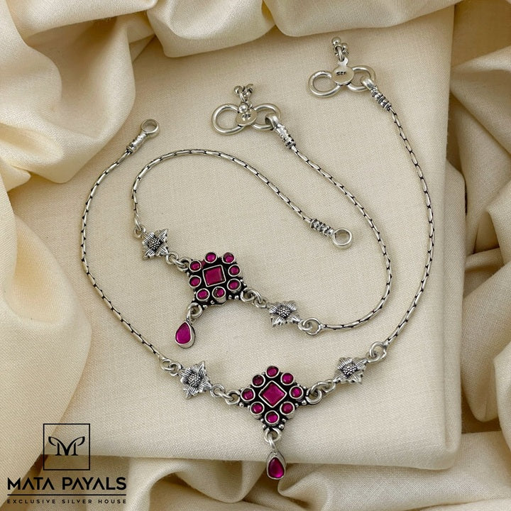 Impressive Kundan Oxidised Anklet