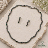 Wavey Marcasite Necklace Set