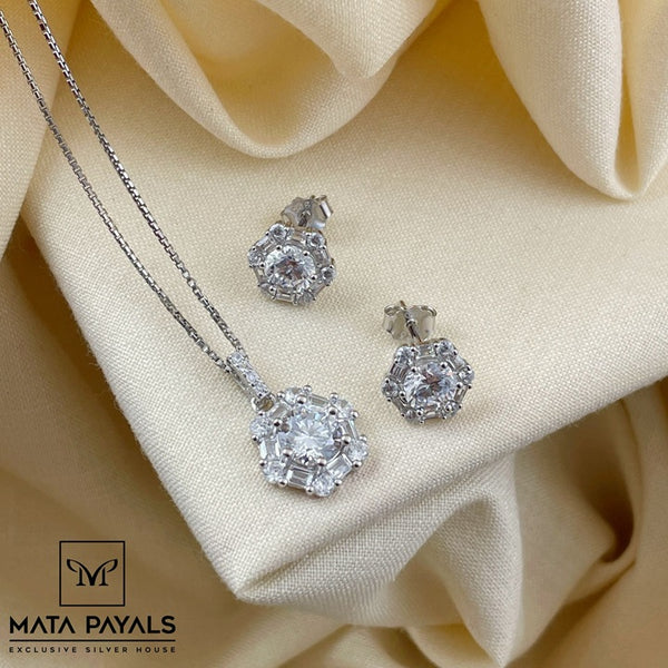 Crazy Zircon Pendant Set