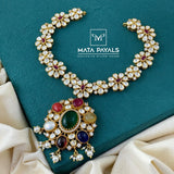 Beautiful Navratna Moissanite Necklace