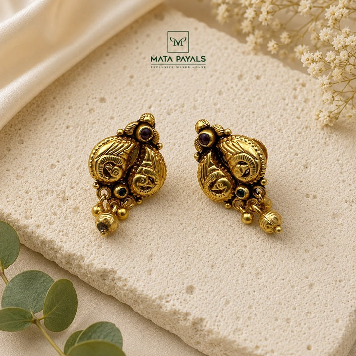 Ethnical Gold Plated Stud