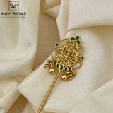 Green Stone Lakshmi Bun Pin