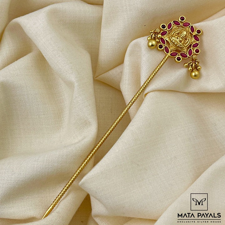 Gold Polish Lakshmi Hair Pin