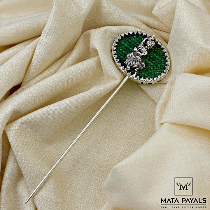 Oxidised Nartaki Hair Pin