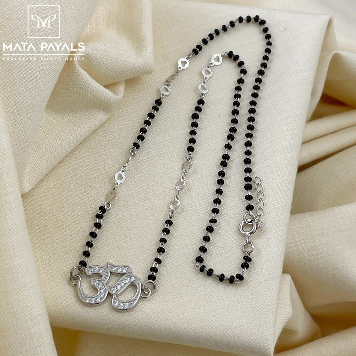 Om Silver Mangalsutra