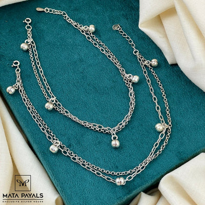 Classic Oxidised Anklet