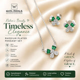 Galvanizing Rhodium Pendant Set