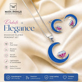 Half Moon Enamel Pendant Set
