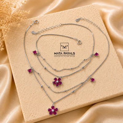 Blooming Pink Anklet