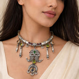 Royal Bride Oxidised Necklace