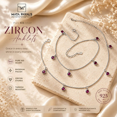 Dazzling Rhodium Anklet