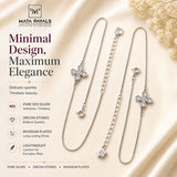 Unique Zircon Floral Anklet