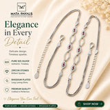 Zircon Rhodium Anklet