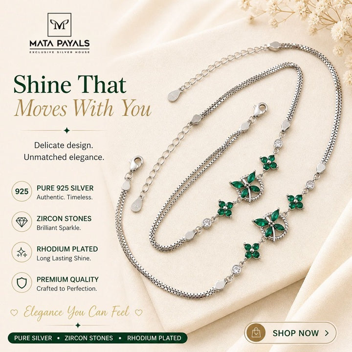 Green Zircon Anklet
