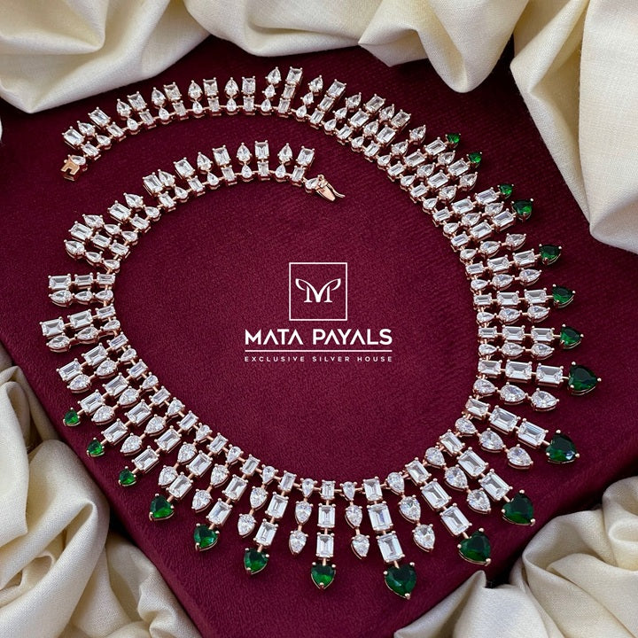 Beautiful Rose Gold Zircon Necklace
