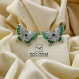 Green Butterfly Stud
