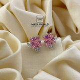 Pinkish Rhodium Stud