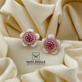 Enamel Floral Stud
