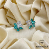 Rhodium Blue Stud