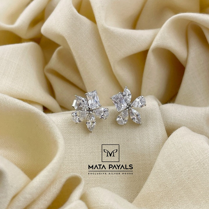 Bright White Stone Stud